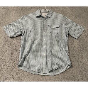 Criquet‎ Shirt Mens Medium Pocket Button Up Short Sleeve Golf Casual